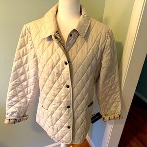 Charles Klein Quilted Cream Jacket, size M